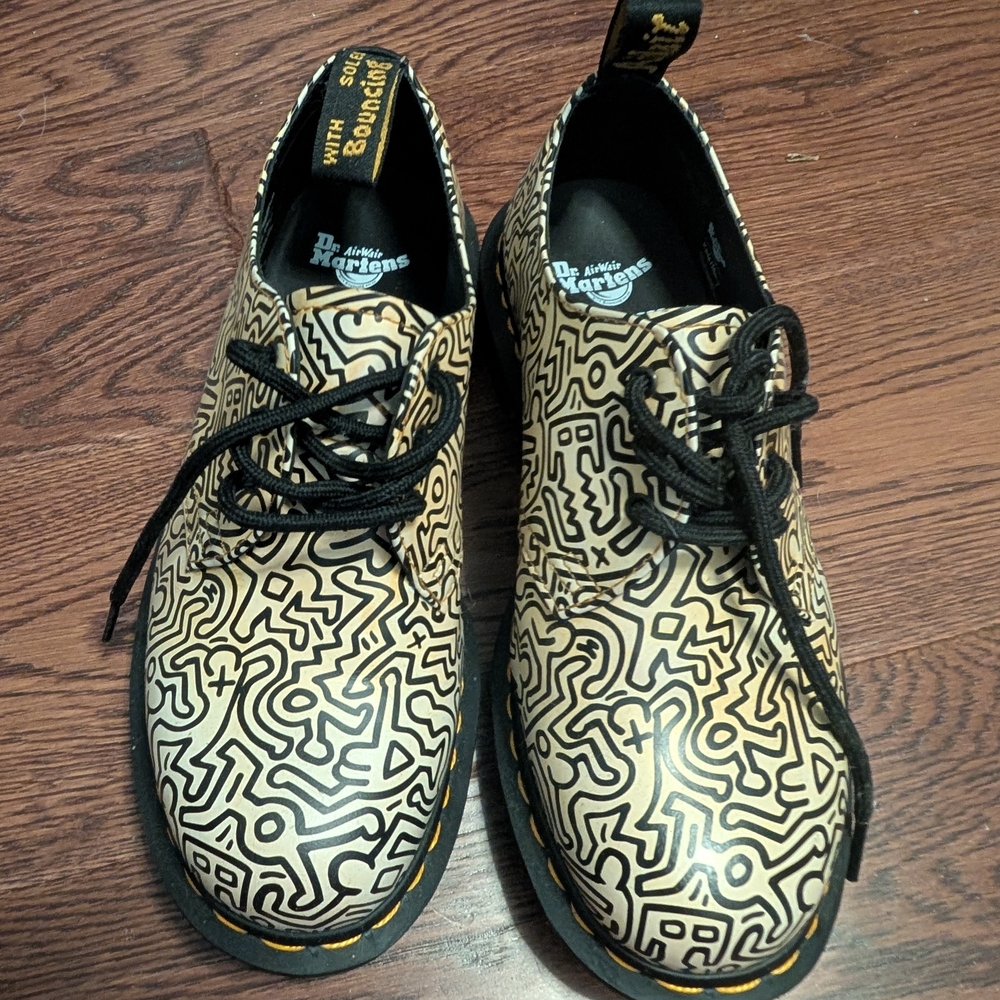 Dr. Martens Keith Haring Black and White Men's Shoes